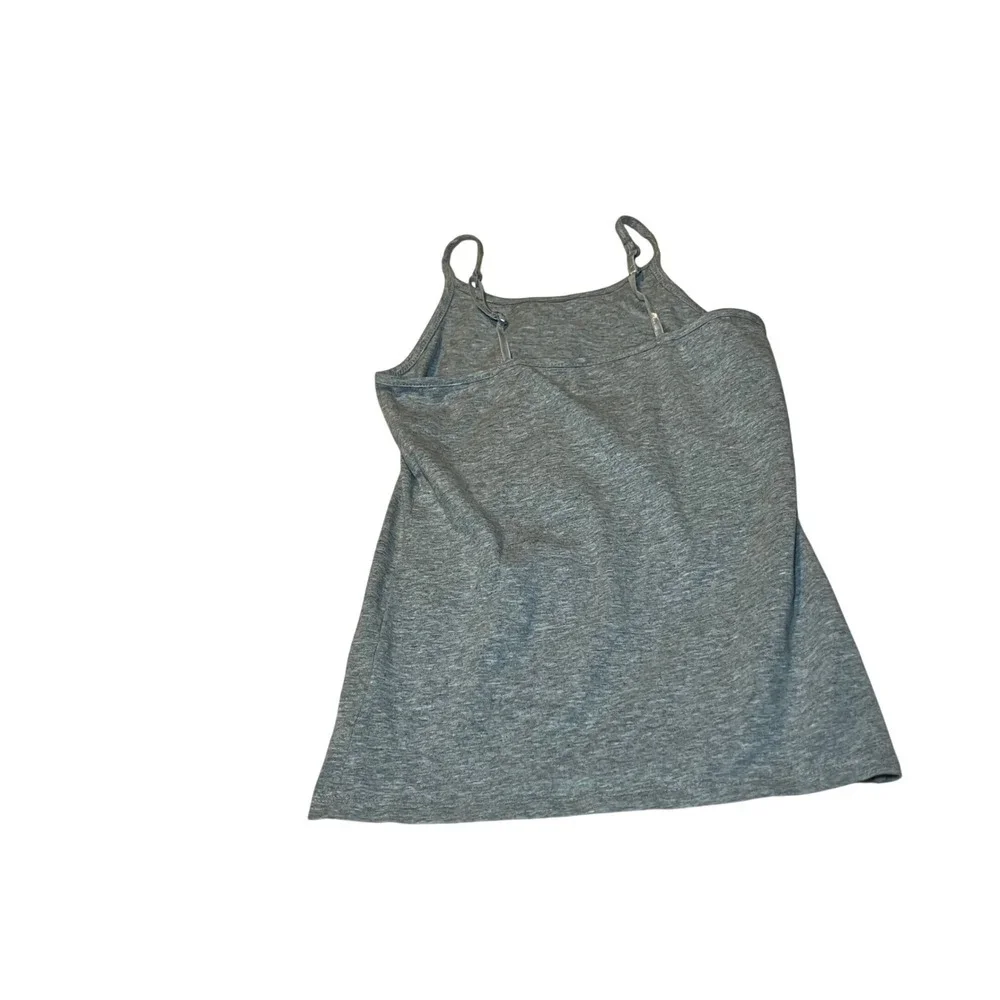 The Children's Place Girls Size 7/8 2 Pack Camisole Tank Tops White Gray